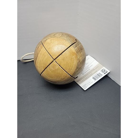 My Texas House 6 in Wood Jingle Bell Christmas Hanging Décor Natural Fast Ship - Picture 2 of 3